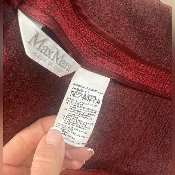 MaxMara Tweed Wool Cashmere Silk Double Breasted Blazer - Picture 5 of 12